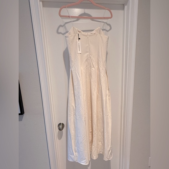 Commense Pleated Cami Maxi Dress in Apricot - Picture 4 of 8